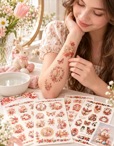ດຽວນີ້ສະຕິກເກີ tattoo Butterfly ດອກໄມ້ CreateFun ມີໃຫ້ອອນລາຍແລ້ວ